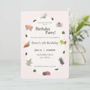 Bug Birthday Party Invitation
