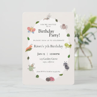 Bug Birthday Party Invitation