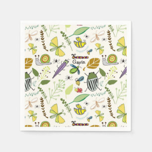 Bug Birthday Party Paper Napkin