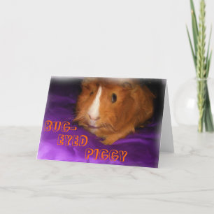 BUG-EYED PIGGY Guinea Pig Greeting Card