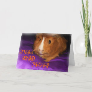 BUG-EYED PIGGY Says "I Love You!" Guinea Pig Card