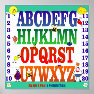 Bug Eyes & Wings ABC's & 123's Poster