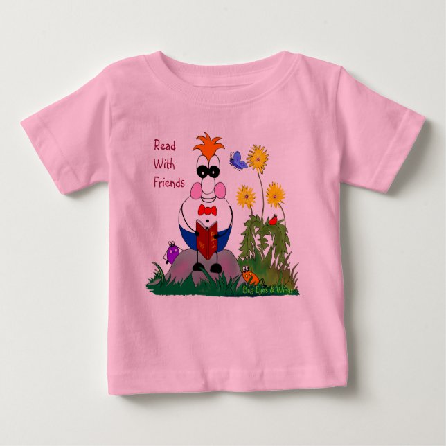 Bug Eyes & Wings Read With Friends Toddler Tee (Front)
