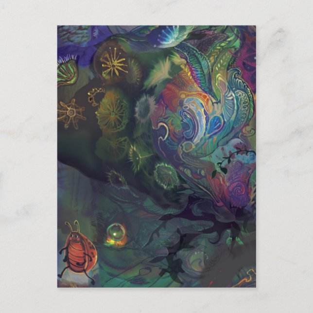 Bug goes for a walk~~~ postcard (Front)