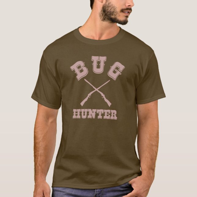 BUG HUNTER - Brown Western Style Test Engineer Tee (Front)