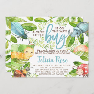 Bug Insect Baby Shower Invitation Invite