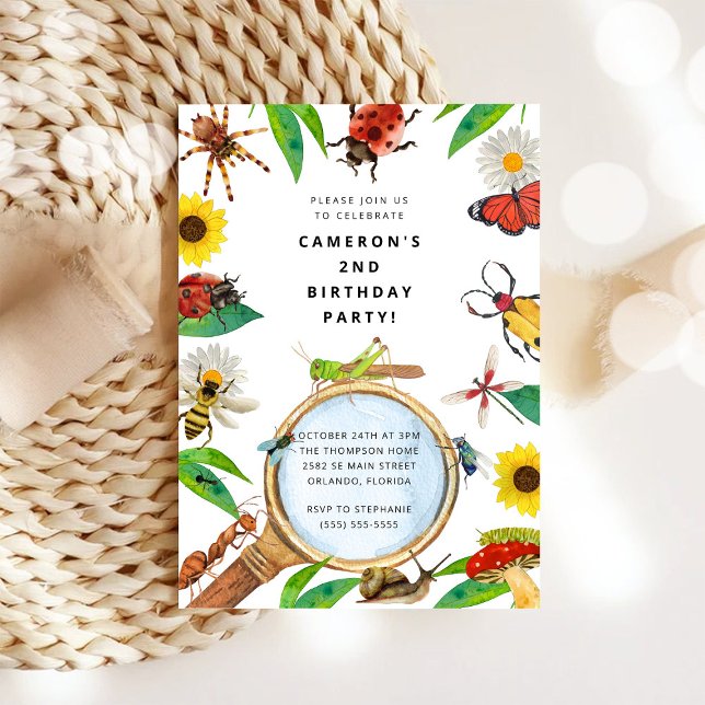 Bug Insect Boy Birthday Invitation (Creator Uploaded)