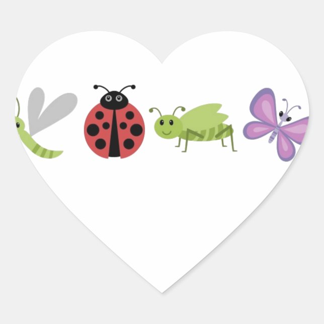 Bug Life Heart Sticker (Front)