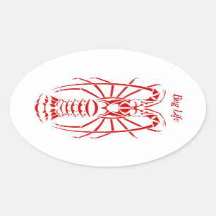 Bug Life Spiny Lobster Decal Oval Sticker