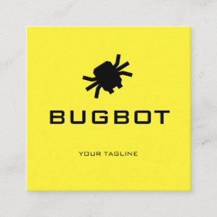 Bug logo square business card