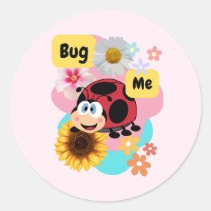 Bug Me: Ladybug Classic Round Sticker