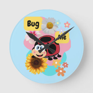 Bug Me: Ladybug Round Clock