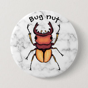 Bug Nut Beetle Insect Art Entomology 7.5 Cm Round Badge