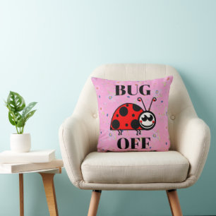 Bug Off Throw Pillow
