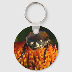 Bug on Flower Key Ring