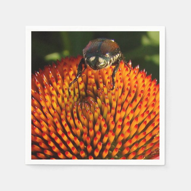 Bug on Flower Napkin (Front)