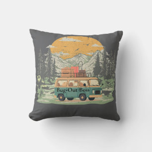 Bug-Out Boss Camper Van Adventure in the Mountains Cushion