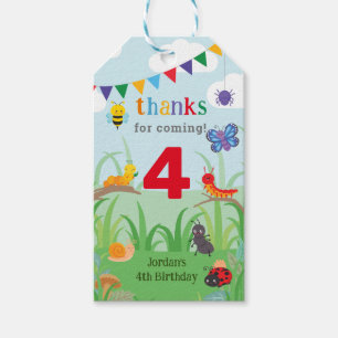 Bug Party Birthday Cute Colorful  Gift Tags