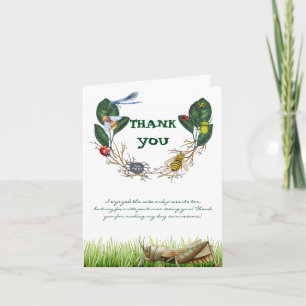 Bug Themed Birthday   Photo Thank You Card