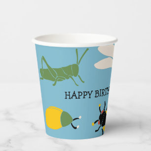 Bug Themed Party Personalised Paper Cups