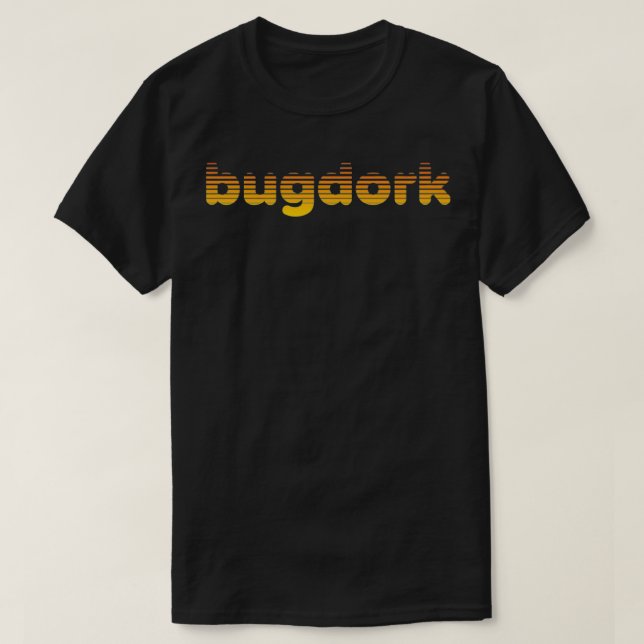 Bugdork Retro logo Sunset by The Bug Chicks Premiu T-Shirt (Design Front)