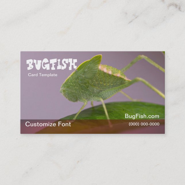 BugFish Photography Bug Template Business Card (Front)