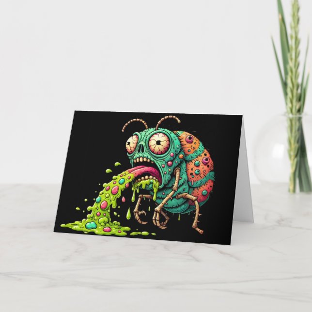 Bugging Out Hilariously Gross Puking Bug Card (Front)