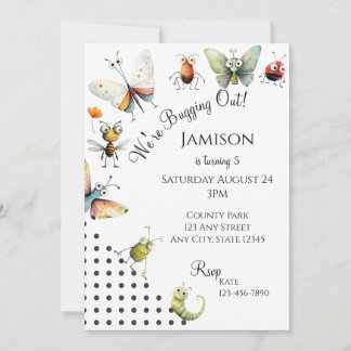 Bugging Out Invitation | Bug Birthday Invitation