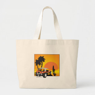 Buggy and Surfer Large Tote Bag