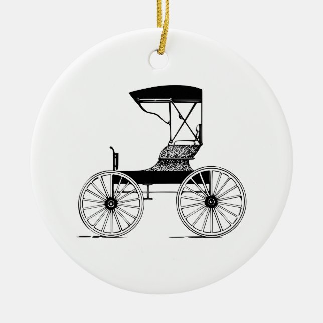 Buggy Ceramic Tree Decoration (Front)