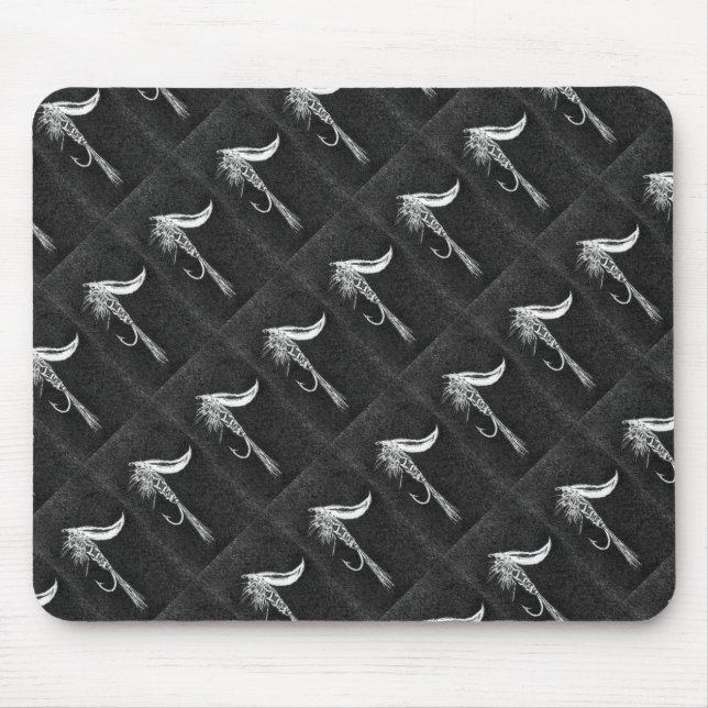 "Buggy Fly Tiled" Trout Fly Mousepad (Front)
