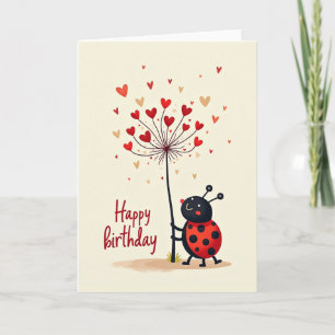 Buggy Heart Birthday Card