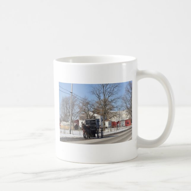 Buggy Ride Winter Day Coffee Mug (Right)