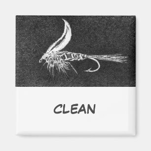 "Buggy Wet Fly" Dish Washer Status Magnet