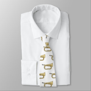 Bugle cartoon illustration  tie