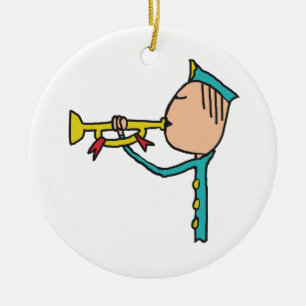 Bugle Ceramic Tree Decoration