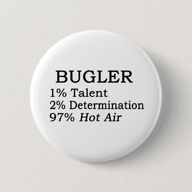 Bugler Hot Air 6 Cm Round Badge (Front)