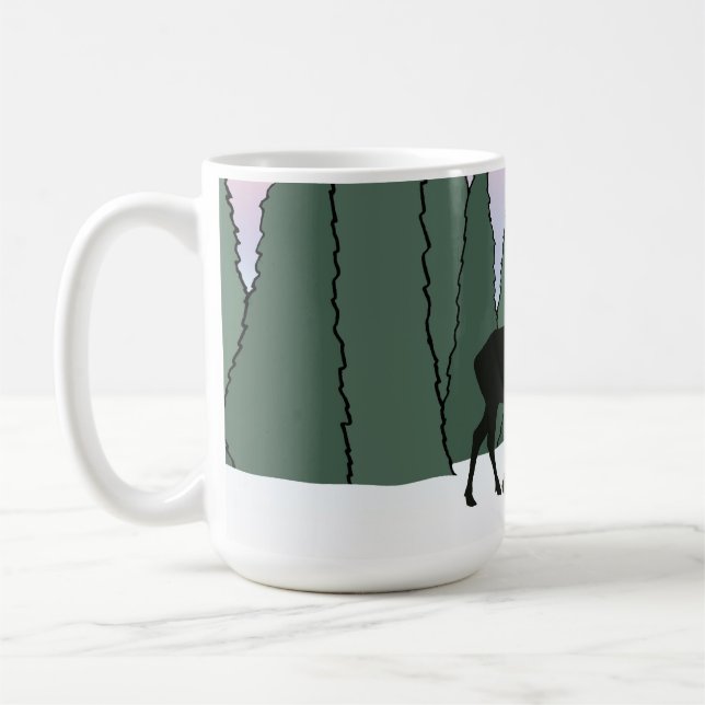 Bugling Bull Elk and Fish  mug (Left)
