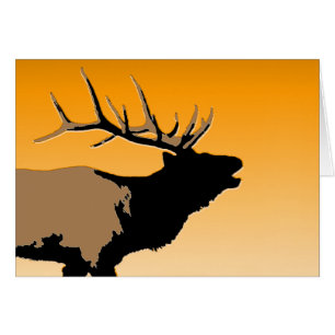Bugling Bull Elk at Sunset Original Wildlife Art