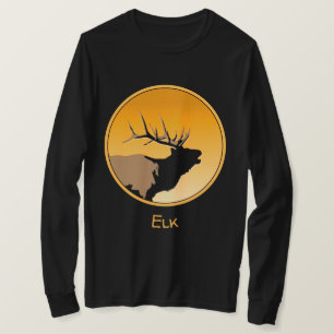 Bugling Bull Elk at Sunset Original Wildlife Art T-Shirt