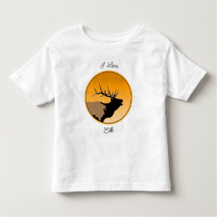 Bugling Bull Elk at Sunset Original Wildlife Art Toddler T-Shirt