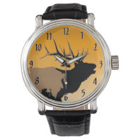 Bugling Bull Elk at Sunset Original Wildlife Art