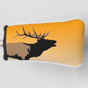 Bugling Elk at Sunset - Original Wildlife Art Golf Head Cover