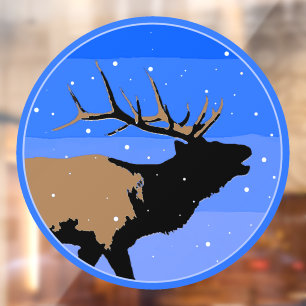 Bugling Elk in Winter - Original Wildlife Art
