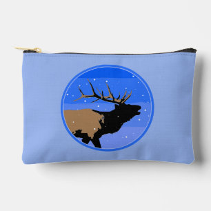 Bugling Elk in Winter - Original Wildlife Art Accessory Pouch