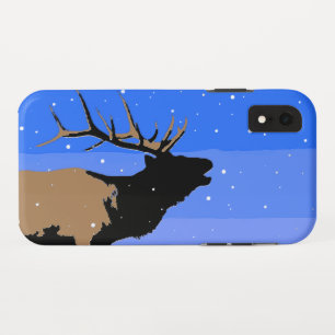 Bugling Elk in Winter - Original Wildlife Art Case-Mate iPhone Case