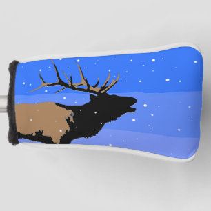 Bugling Elk in Winter - Original Wildlife Art Golf Head Cover