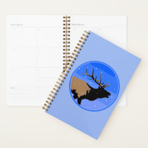 Bugling Elk in Winter  - Original Wildlife Art Planner