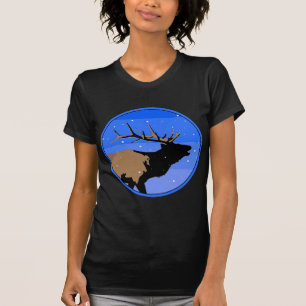 Bugling Elk in Winter  - Original Wildlife Art T-Shirt