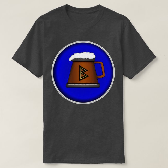 Bugmans Heraldry on Round Shield T-Shirt (Design Front)